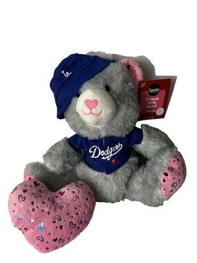Mini Teddy Bear in Ohtani 17 Jersey Shirt & Hat Blue with Heart - BNWT